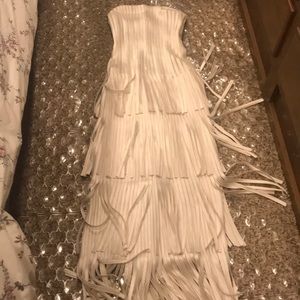 Bcbg maxazria fringe layered dress